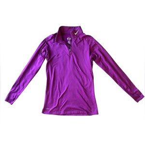 Nike Pro Combat Women's Purple Quarter-Zip Performance Top